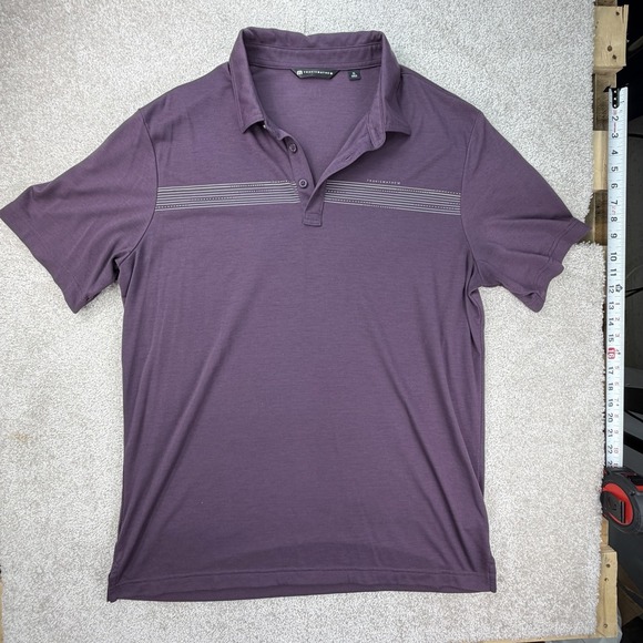 Travis Mathew Other - Travis Mathew Polo Shirt Mens XL Purple Short‎ Sleeve Striped Golf Green Lot